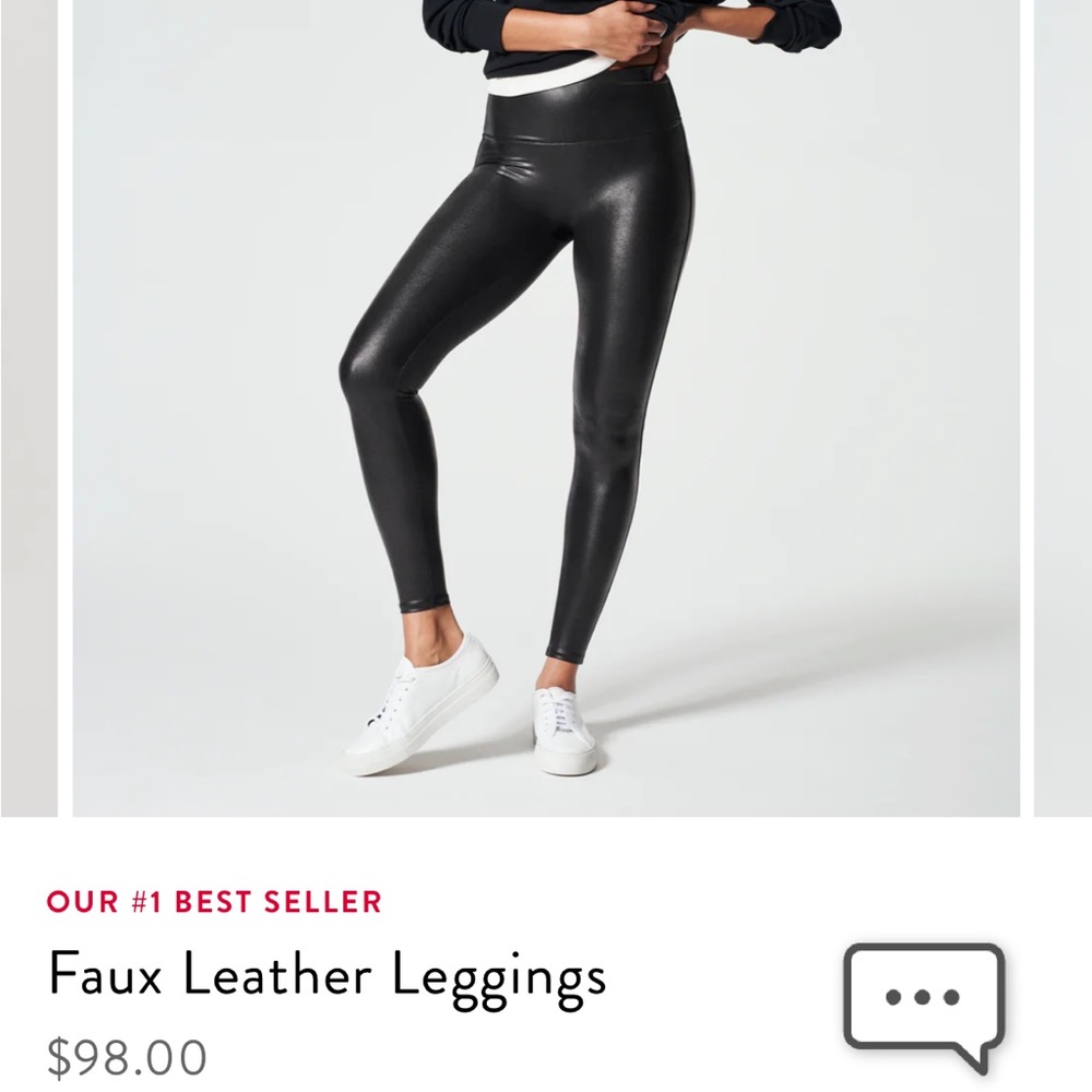 Spanx Faux Leather Leggings NWOT